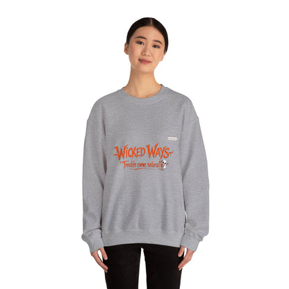 Wicked Ways Crewneck Sweatshirt — "Trouble Comes Natural" Graphic
